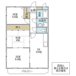 イーストコート.T 3LDKの間取図画像