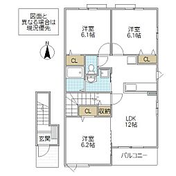 ラルーチェ.S2 3LDKの間取図画像