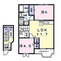 K’sル・クープル I 203号室 ｜ 茨城県日立市相田町（賃貸アパート2LDK・2階・58.12㎡） その2