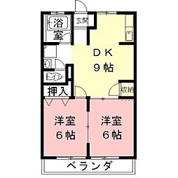 今嶺ビル 2DKの間取図画像