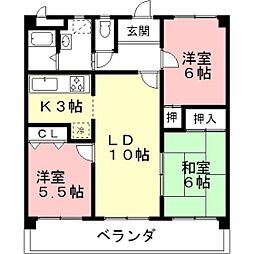 CASAキサラギ 3LDKの間取図画像