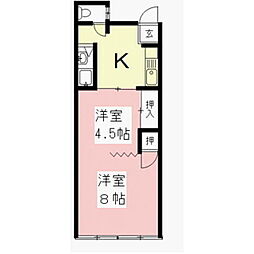 太田ビル 1Kの間取図画像