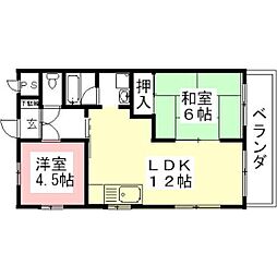 KTシンシア 2LDKの間取図画像