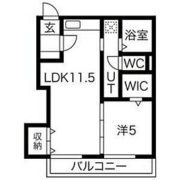 間取図画像 1LDK