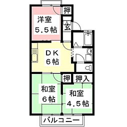 エル白菊 3DKの間取図画像