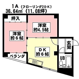 堀壹ビル 2DKの間取図画像