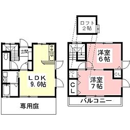 シェーンブルグA 2LDKの間取図画像