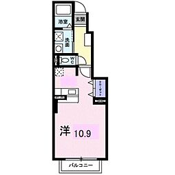 ロワイヤル城南 ワンルームの間取図画像
