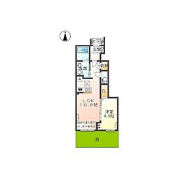 スターテラス岐南 1LDKの間取図画像