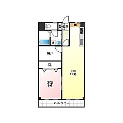 サンコーポ・オブサ 1LDKの間取図画像