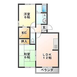 ウエストアベニュー 2LDKの間取図画像