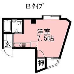 ロアビルアネックス ワンルームの間取図画像