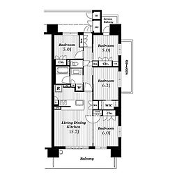 サンメゾン岐阜長良エルド 4LDKの間取図画像