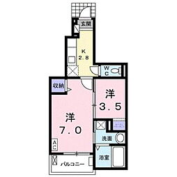 フェリシア 2Kの間取図画像