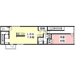 早川ビル 1LDKの間取図画像