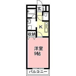 STAGEA-1 1Kの間取図画像