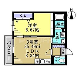 間取図画像 1LDK