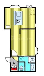 東千葉ハイリビング壱番館 1LDKの間取図画像