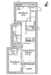 間取図画像 2LDK