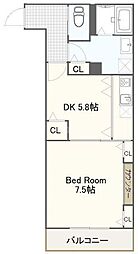 GRACIM_03 1DKの間取図画像
