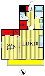 ロイヤルクレッセント西登戸参番館 1LDKの間取図画像