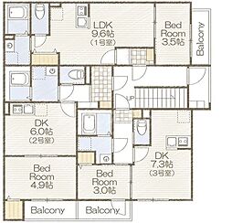 Vasa Park東千葉 1LDKの間取図画像