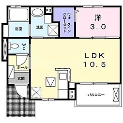 ジークアクス 1LDKの間取図画像