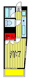 とうすい 1Kの間取図画像