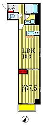 miliabitaNo35 1LDKの間取図画像