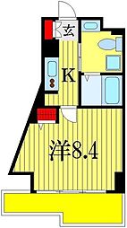 サイドワン 1Kの間取図画像