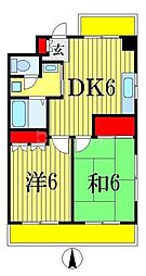 サンハイツ千葉 2DKの間取図画像