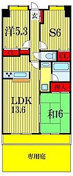 セレナハイム千葉椿森 2LDKの間取図画像