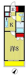 KDX千葉中央レジデンス 1Kの間取図画像