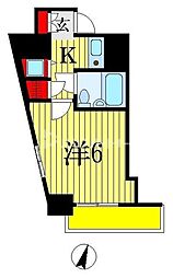 ライオンズマンション千葉東 1Kの間取図画像