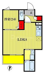 REGALEST 祐光 1LDKの間取図画像