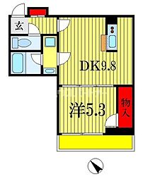 T.FORTANNEX 1DKの間取図画像