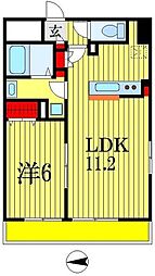 東ビル 1LDKの間取図画像