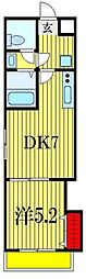 プライムヒルズ千葉中央 1DKの間取図画像