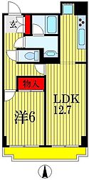 アーバンエクセル蘇我 1LDKの間取図画像