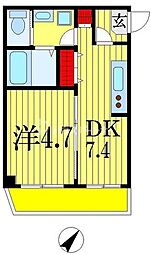 シトラスユノス京葉蘇我 1DKの間取図画像