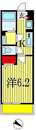 リブリ・エクセル長洲 1Kの間取図画像