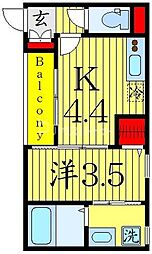 モンテ・ソラーレ 1Kの間取図画像