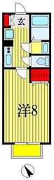 モナリエ港 1Kの間取図画像