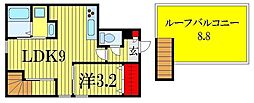 グランティックザ・リッツ 1LDKの間取図画像