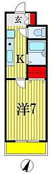 新田町小川マンション 1Kの間取図画像