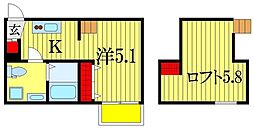 ARIETTA 1Kの間取図画像