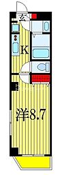 フォルセーヌ本千葉 1Kの間取図画像