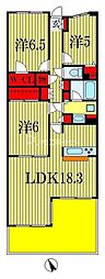 リーベスト西千葉 3LDKの間取図画像