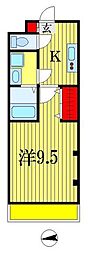 グランキャッスル 1Kの間取図画像