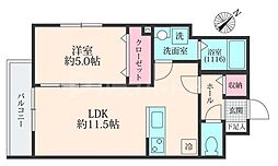 ミリアビタ稲毛東 1LDKの間取図画像